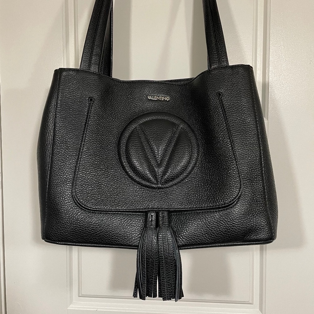 Valentino Ollie Leather Tassel Tote